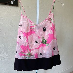 French Connection beautiful cropped floral silky tank